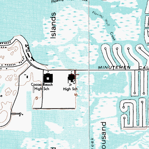 Topographic Map of Theodore Roosevelt Junior High School, FL
