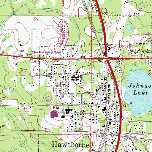 Topographic Map of Chester Shell Elementary School, FL