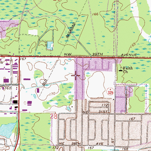Topographic Map of Traffic Safety Center, FL