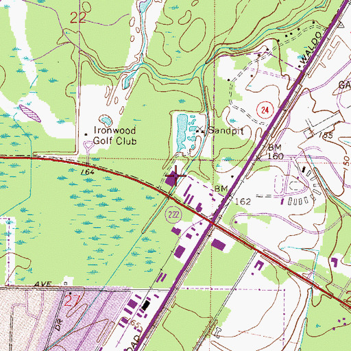 Topographic Map of North Florida Juvenile Detention Center, FL