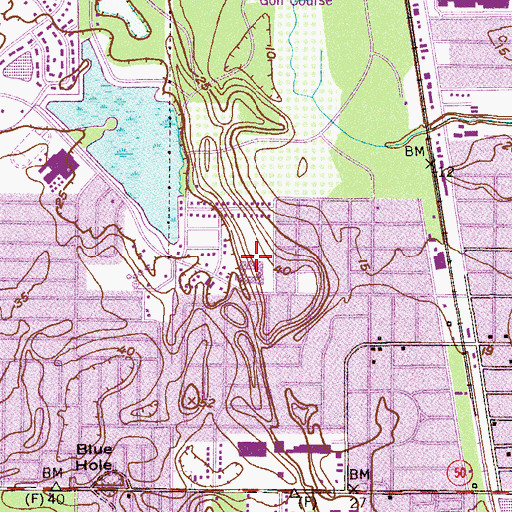 Topographic Map of Coquina Elementary School, FL