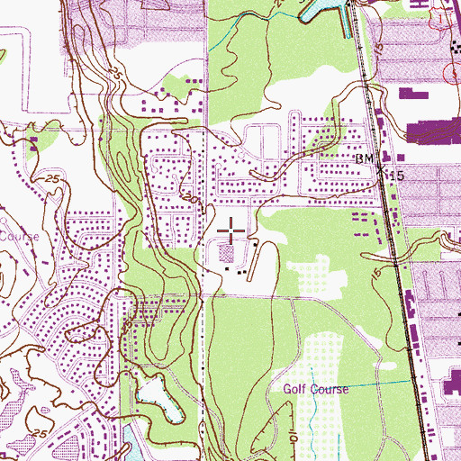 Topographic Map of Riverview Elementary School, FL