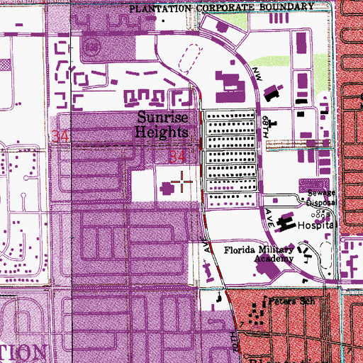 Topographic Map of Mirror Lake Elementary School, FL