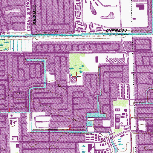 Topographic Map of Morrow Elementary School, FL