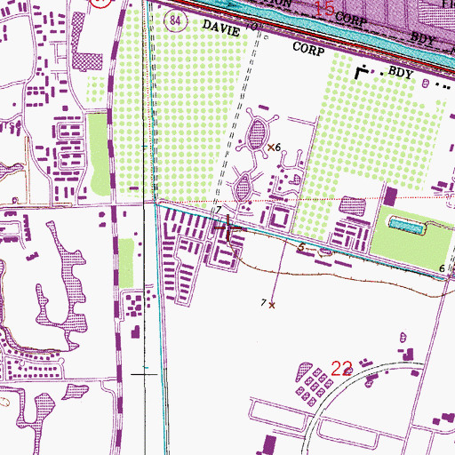 Topographic Map of Broward Fire Academy, FL