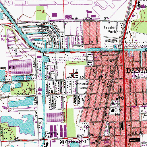 Topographic Map of Collins Elementary School, FL