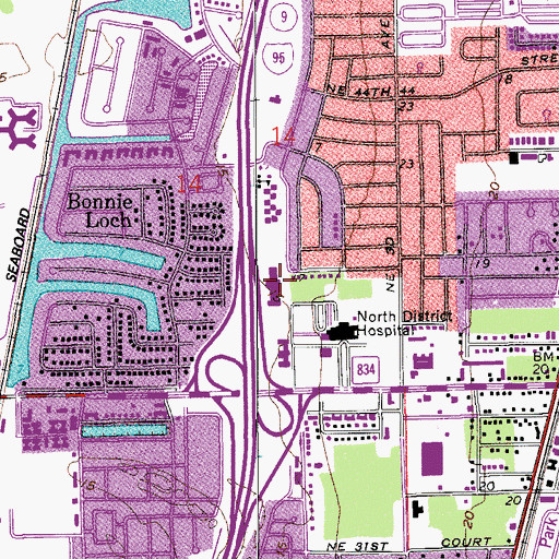 Topographic Map of Bright Horizons Center, FL