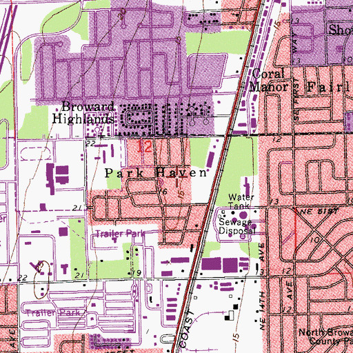 Topographic Map of Park Ridge Elementary School, FL