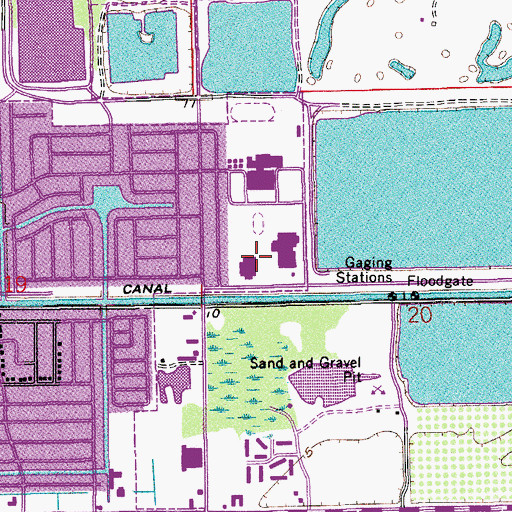 Topographic Map of Oriole Elementary School, FL