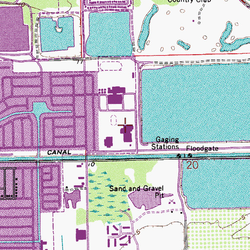 Topographic Map of Lauderdale Lakes Middle School, FL