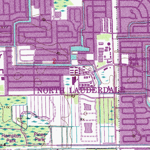 Topographic Map of North Lauderdale Elementary School, FL
