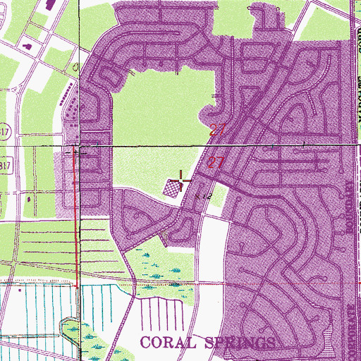 Topographic Map of Ramblewood Elementary School, FL