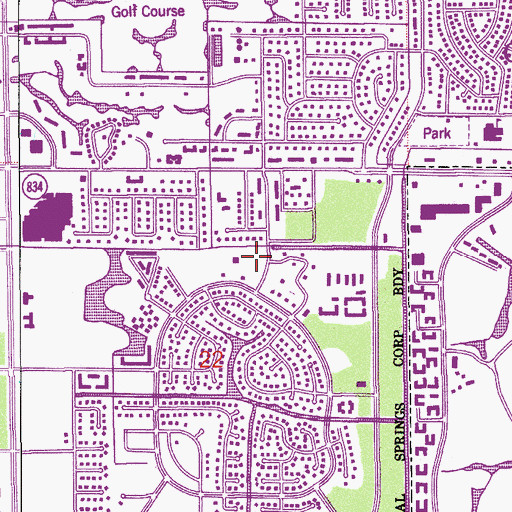 Topographic Map of Forest Hills Elementary School, FL