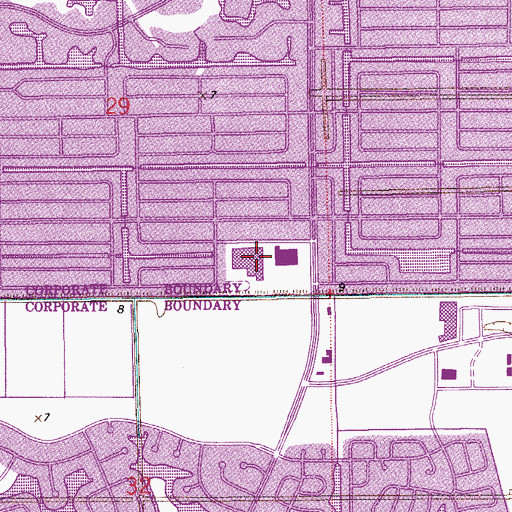 Topographic Map of Bair Middle School, FL