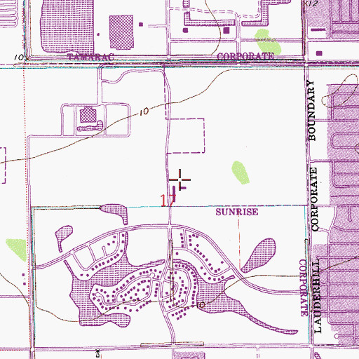 Topographic Map of Banyan Elementary School, FL