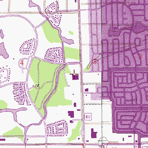 Topographic Map of Tamarac Elementary School, FL