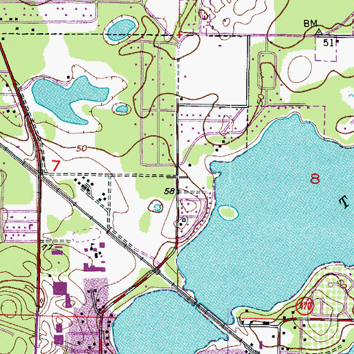 Topographic Map of I M T Learning Center, FL