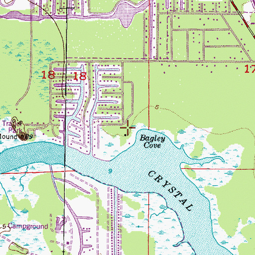 Topographic Map of Marine Science Station, FL
