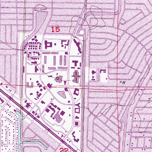 Topographic Map of Meadow Park Elementary School, FL