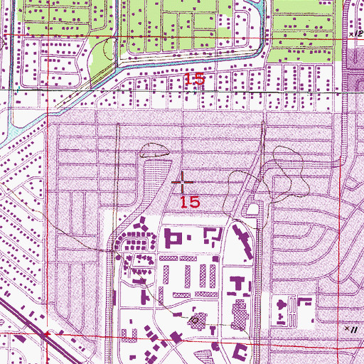 Topographic Map of Port Charlotte Junior High School, FL