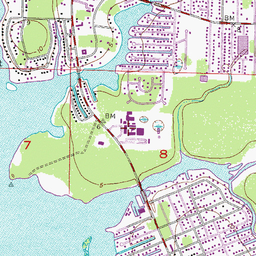 Topographic Map of Lemon Bay High School, FL