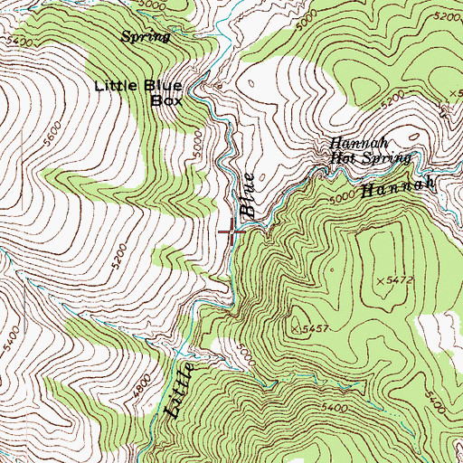 Topographic Map of Hannah Springs Creek, AZ