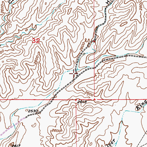 Topographic Map of Happy Camp Canyon, AZ
