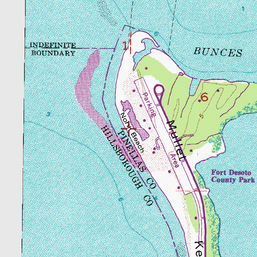 Topographic Map of North Beach, FL