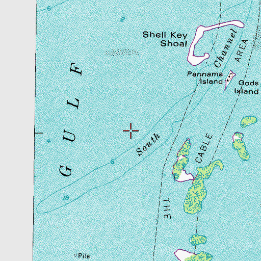 Topographic Map of Pass-a-Grille South Channel, FL