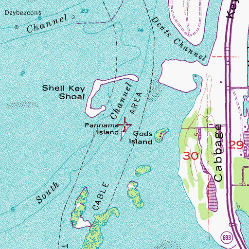 Topographic Map of Pannama Island, FL
