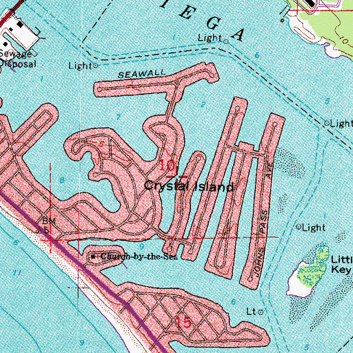 Topographic Map of Crystal Island, FL