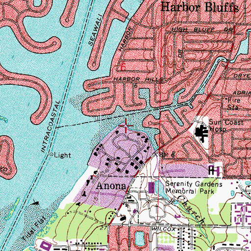 Topographic Map of Church Creek Point, FL