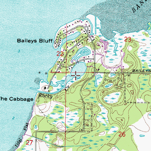 Topographic Map of Rocky Creek, FL