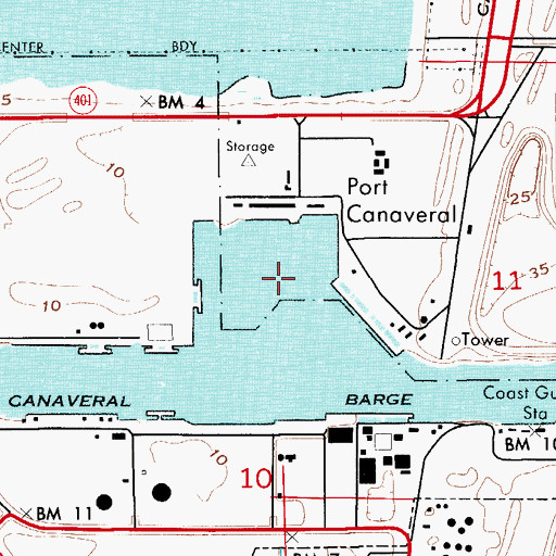 Topographic Map of Middle Basin, FL