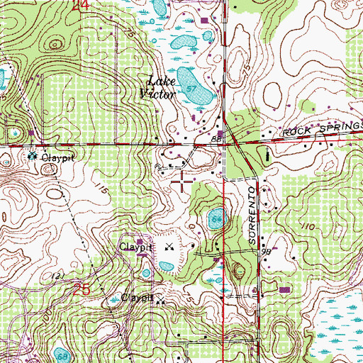 Topographic Map of Merrimac, FL