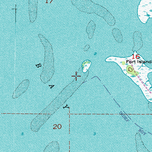 Topographic Map of Big Grass Island, FL