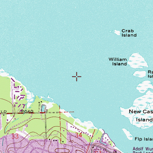 Topographic Map of Dames Point Turn, FL