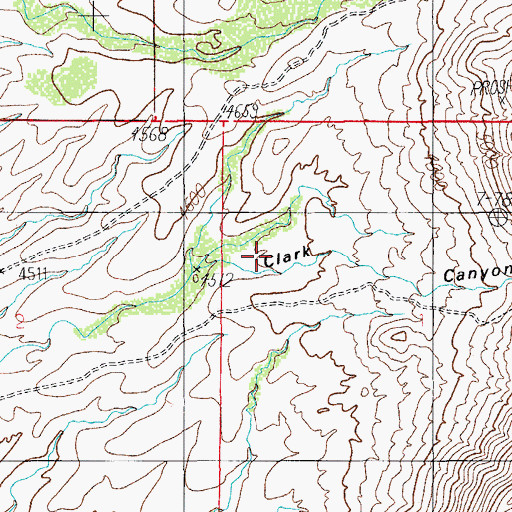 Topographic Map of Clark Canyon, AZ