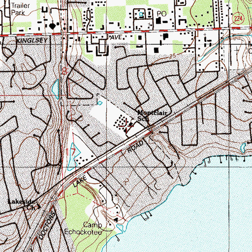 Topographic Map of Montclair Elementary School, FL