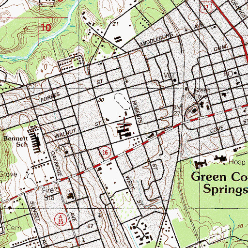 Topographic Map of Clay County Center for Community Education, FL