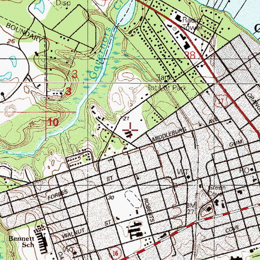 Topographic Map of R C Bannerman Learning Center, FL