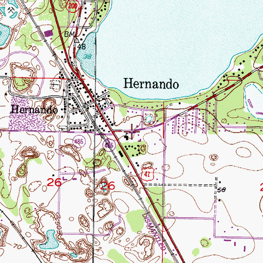 Topographic Map of Lakeview School, FL