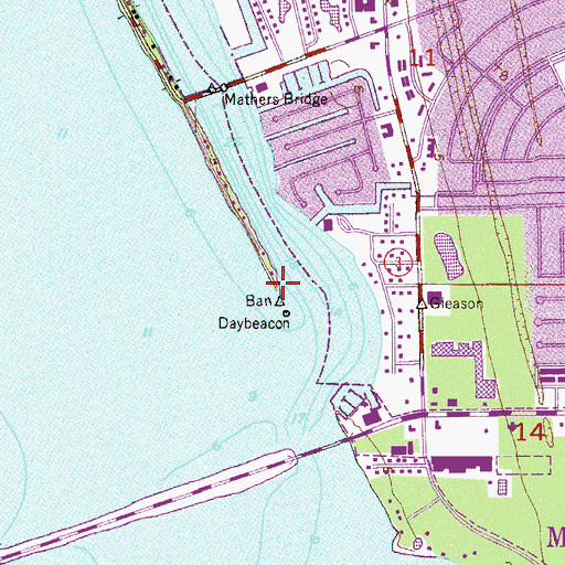 Topographic Map of Dragon Point, FL
