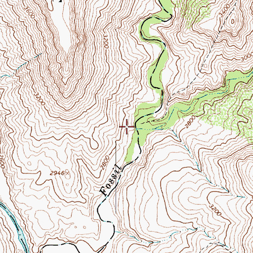 Topographic Map of Hardscrabble Creek, AZ