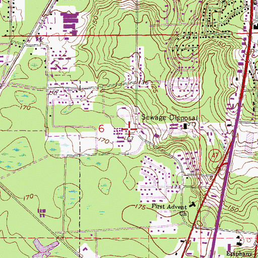 Topographic Map of Summers Elementary School, FL
