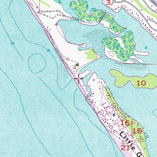 Topographic Map of Little Gasparilla Pass (historical), FL
