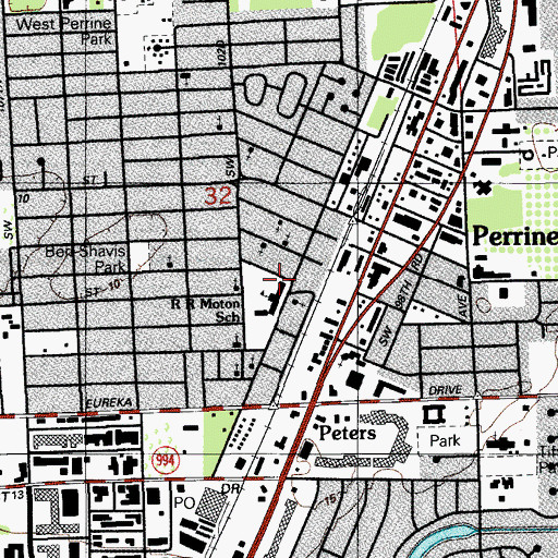 Topographic Map of Robert Russa Moton Elementary School, FL