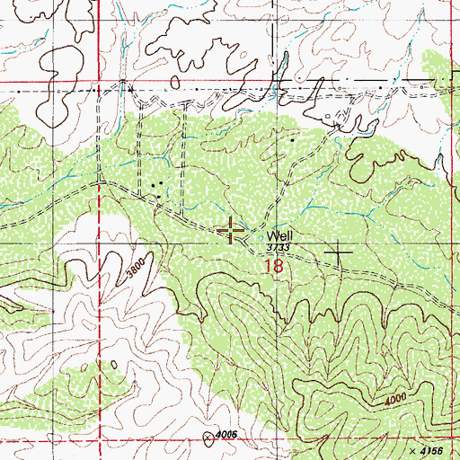 Topographic Map of Harrington Place, AZ