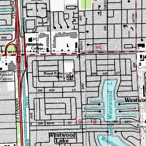 Topographic Map of Royal Palm Elementary School, FL