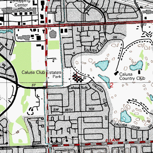 Topographic Map of Calusa Elementary School, FL